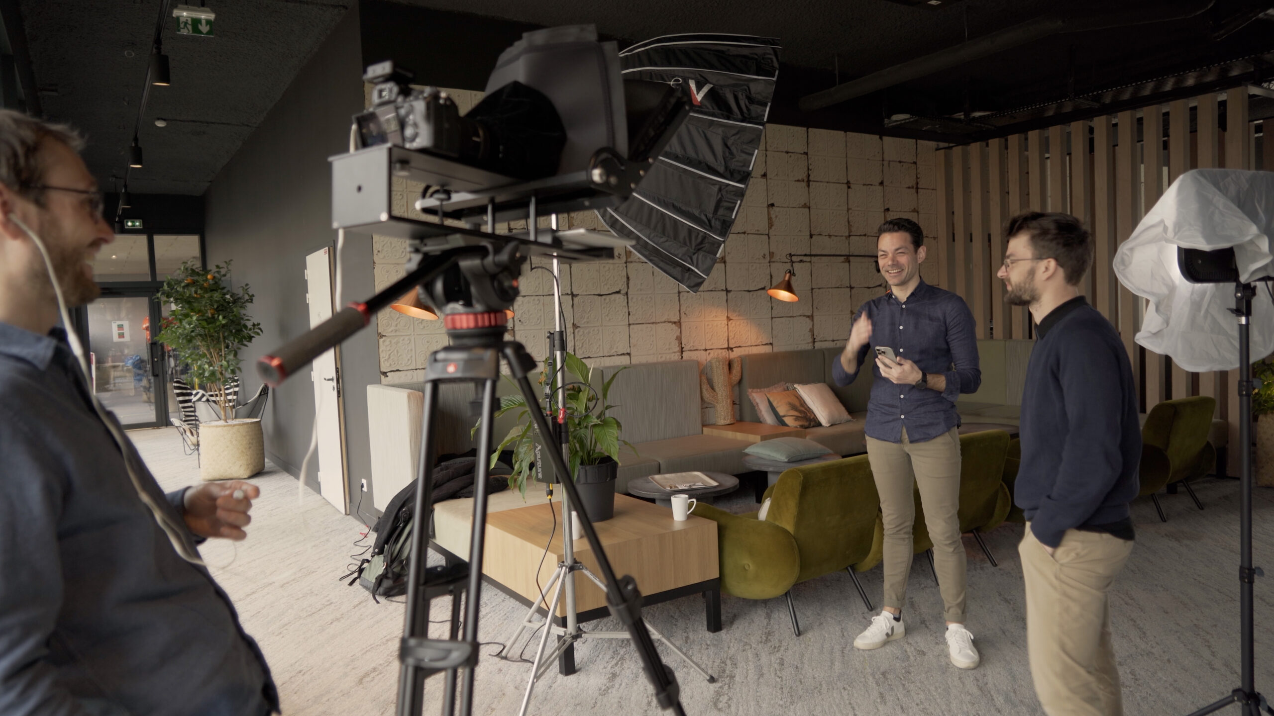 Bande d'entrepreneurs backstage